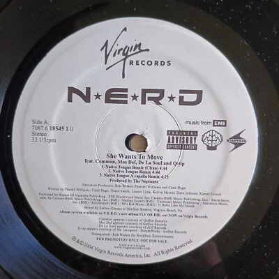 N*E*R*D ‎– She Wants To Move 12" US-2004 PROMO PRESS VG+ - Bild 1 von 2
