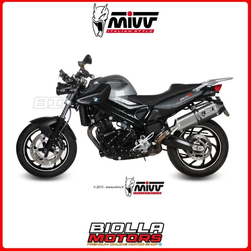 B.008.lrx Mivv Terminale acciaio fondello Carbonio BMW 800 F 800 R 09/18