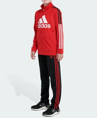 Adidas Niño (Niños) Rojo/Negro/Blanco 3S Tricot Track Set (AG6585Y) Tallas S/XL Foto 1 de 4