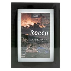Marco de fotos caja sombra negra serie Kusso Rocco cuadrados y rectangulares tamaños 4x4" - - Imagen 1 de 14