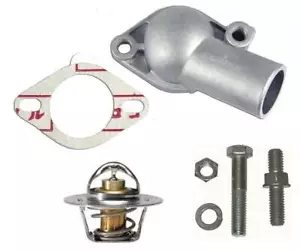 1967-72 Camaro, Chevelle Small Block Aluminum Thermostat Housing Kit, 195° - Picture 1 of 1