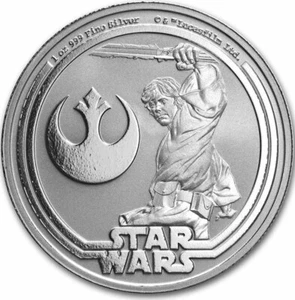 2025 Niue Star Wars Luke Skywalker 1 oz .999 Fine Silver Coin - Picture 1 of 2