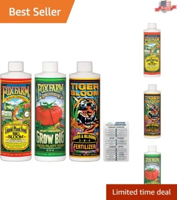 Fórmula de suelo FoxFarm Liquid Nutrient Trio - Orgánica - Paquete de botellas de 3-16 oz Foto 1 de 4