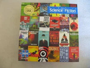 Science Fiction Book Covers 1000 Piece Jigsaw Puzzle by Re-Marks W/ Mini Poster - Picture 1 of 2