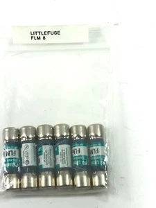 FUSIBLE ENANO LITTELFUSE FLM-8 TIME-DELAY 250VAC 8 AMP CANTIDAD 6 NUEVO - Imagen 1 de 5