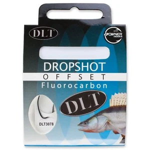 DLT Fluorocarbon gebundene Owner Offset Dropshot Haken - 0,40mm