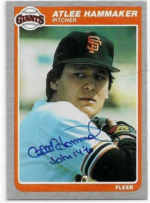 ATLEE HAMMAKER Autographed Signed 1985 Fleer card #608 San Francisco Giants COA - Image 1 of 1