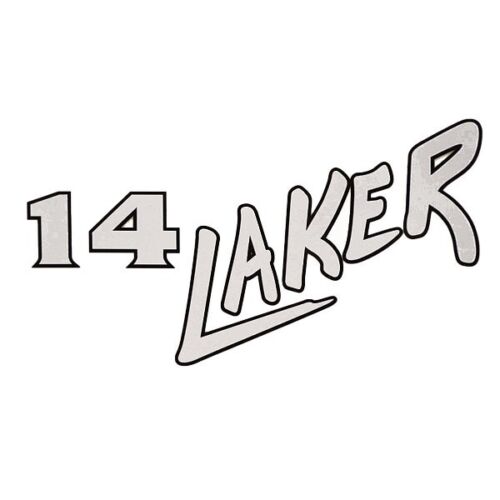 Lund  Boat Brand Decal 1987810 | 14 Laker White / Black 12 x 7 Inch