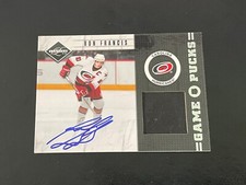 2011-12 Panini Limited Ron Francis GU Puck Auto Autograph On Card /20 SSP RARE