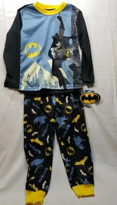 Juego de pijama de 2 piezas manga larga Batman para niños talla XS (4-5)/Nuevo Foto 1 de 4