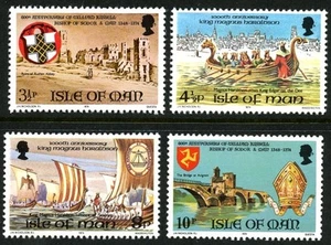 ISLE OF MAN SG 50-53 MNH mint 1974 STAMP SET HISTORICAL EVENTS ANNIVERSARIES - Picture 1 of 1