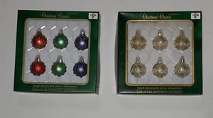Commadore Christmas Classics Mini Ornaments 1 Multicolor And 1 Clear Sets - Picture 1 of 10