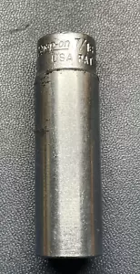 Snap On Tools STM14 7/16" SAE Flank Drive Deep Socket 1/4" Drive 6 point USA - Bild 1 von 4