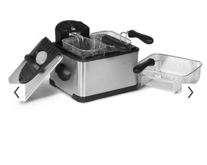 Elite Gourmet 4-qt. Dual Deep Fryer With 3 Baskets - Picture 1 of 4