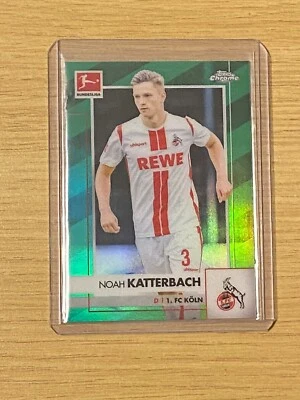 Noah Katterbach 2020-21 Topps Chrome Bundesliga Green Refractor Rookie #d /99 - Image 1 of 2