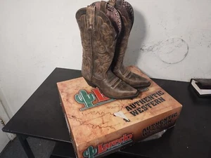 Laredo Womens Size 6.5 Wide Calf Snip Toe Western Boots 51079 Goat **New - Picture 1 of 8