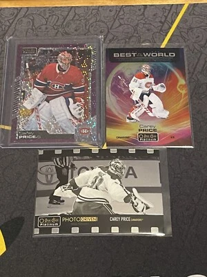 2020-21 Carey Price #9 O-Pee-Chee Platinum Violet Pixels 71/399, Plus 2 Inserts! - Image 1 of 2