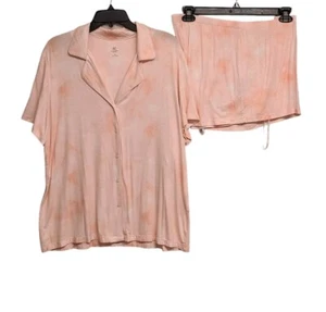 INC International Concepts Pajama Set Womens XL Pink Tie Dye Loungewear - Picture 1 of 7