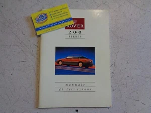 LIBRETTO USO E MANUTENZIONE ROVER SERIE 200 - EDIZIONE 1990 - ORIGINALE - Imagen 1 de 2