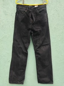 GAP EASYFIT BLACK JEANS 35W 32L CREASED LOOK - Picture 1 of 3