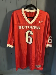 NIKE RUTGERS SCARLET KNIGHT RED JERSEY MOHAMED SANU #6 (2009-2011) SIZE LARGE - Picture 1 of 12