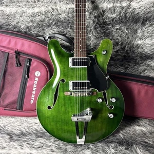 Yamaha SA-30T Vintage Semi-Hollow Guitar Alga Green, Good - Picture 1 of 10
