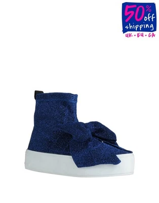 PVP €122 APEPAZZA Zapatillas tipo calcetín US7 UK4 EU37 azul cojo arco forma plana Foto 1 de 4