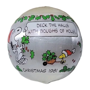 Snoopy 1981 Vintage Satin Weihnachtsbaum Punze Andenken Ornament Woodstock - Bild 1 von 6
