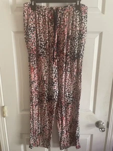 Womens Medium Floral Printed Soft Lounge Pajama Pants PREOWNED - Picture 1 of 3