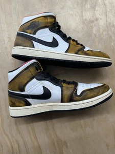 Nike Air Jordan 1 Mid SE Orange Sail Taxi Wear Away DQ8417-071 Mens 8.5 - Picture 1 of 6