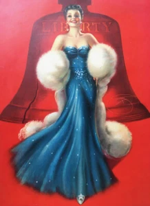 Billy DeVorss — pin-up — Liberty Belle — chromo originale — 21 x 28 cm. — 1950. - Picture 1 of 3