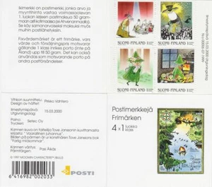 Folleto de Estampillas Moomin Finlandia Como Estampillas Estampillas Milenio 2000 (4) Estampillas de Primera Clase. - Imagen 1 de 1