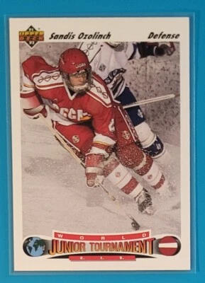 1991-92 Upper Deck World Junior Tournament #661 Sandis Ozolinch Team Russia Card - Image 1 of 2