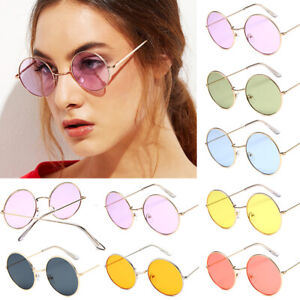 Round Sunglasses Vintage Mirror Lens New Mens Womens Fashion Frame Retro Circl