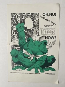 Very Rare 11 x 17" GREEN FROG THOR, Walt Simonson PROMO POSTER Marvel 1985 NEW - Picture 1 of 3