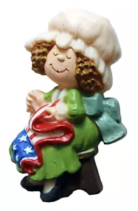 Broche de vacaciones RARO Hallmark PIN patriótico vintage bandera BETSY ROSS 4 de julio de 1976 - Imagen 1 de 3