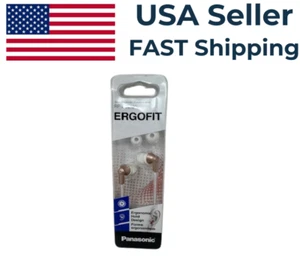 Panasonic ErgoFit Wired Earbuds, In-Ear Headphones - Rose Gold - Picture 1 of 3