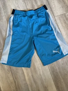 Men’s PUMA Athletic Shorts, Ocean Blue, Size: Medium Good Condition - Picture 1 of 5
