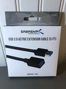 SABRENT USB 3.0 Extension Cable A Male to A Female Black 3 Feet CB-3030 - Picture 1 of 3