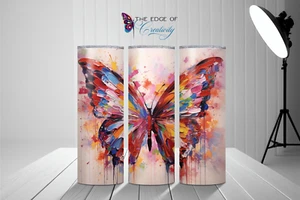 Painted Butterfly 20 oz Stainless Steel Tumbler - Picture 1 of 1