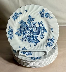 7 platos de pan Johnson Brothers Blue Devon Sprays 6 1/4" - Imagen 1 de 2