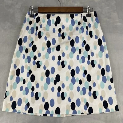 Geoffrey Beene Sport Skirt Size 4 Stretch White Polka Dot Knee Length - Image 1 of 4
