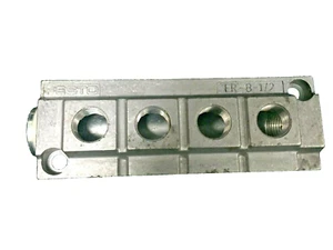 FESTO FR 8-1/2 6411 Pneumatic Distributor Block  In : 3/4" out 1/2" x 8 port - Picture 1 of 3