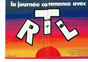 Publicité Advertising 079  1985   radio RTL  par Villemot  (2 pages)