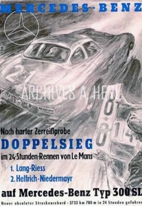 Le Mans 1952 Rennsportwagen Mercedes-Benz 300 SL (W 194) print - Picture 1 of 1