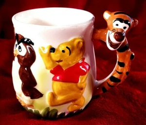 Vintage Walt Disney Productions Ceramic Winnie-the-Pooh, Owl & Tigger Mug Japan - Picture 1 of 10