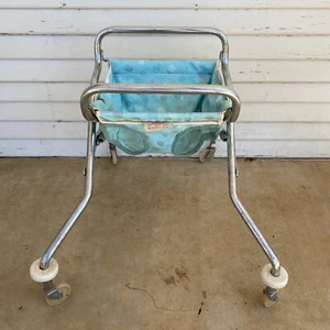Vintage Genuine Taylor Tot Baby Walker Blue And Spotted Not Stroller Fair Cond - Picture 1 of 18