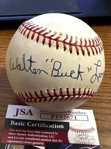 WALTER BUCK LEONARD SIGNED AUTOGRAPHED OAL BASEBALL! Negro Leagues Grays! JSA! - Picture 1 of 3