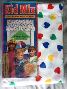 Vintage 1980s 90s Beautiful Hearts Balloon Valance New Kid Mix Beacon Looms New - Picture 1 of 9