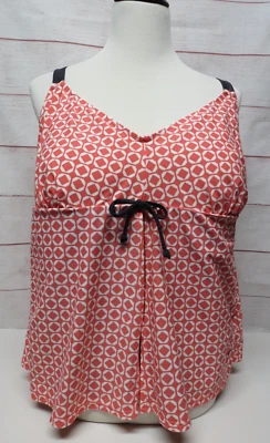 Traje de baño Tankini Beach Native Top talla grande 2X 22 gris naranja melocotón Foto 1 de 4